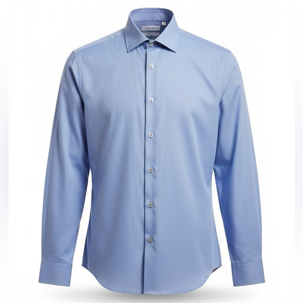 Calvin Klein Steel + / Slim Fit / Stretch / Non-Iron Blue Dress shirt 14.5 32/33